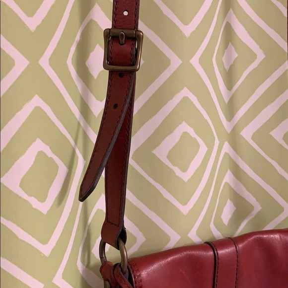Fossil Red Leather Cross Body Purse - Picture 7 of 8